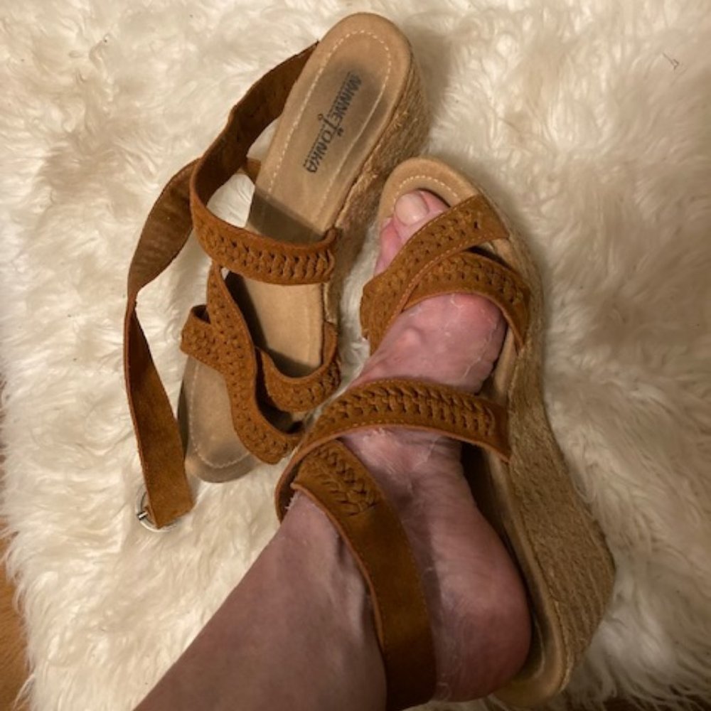 Minnetonka strappy platforms